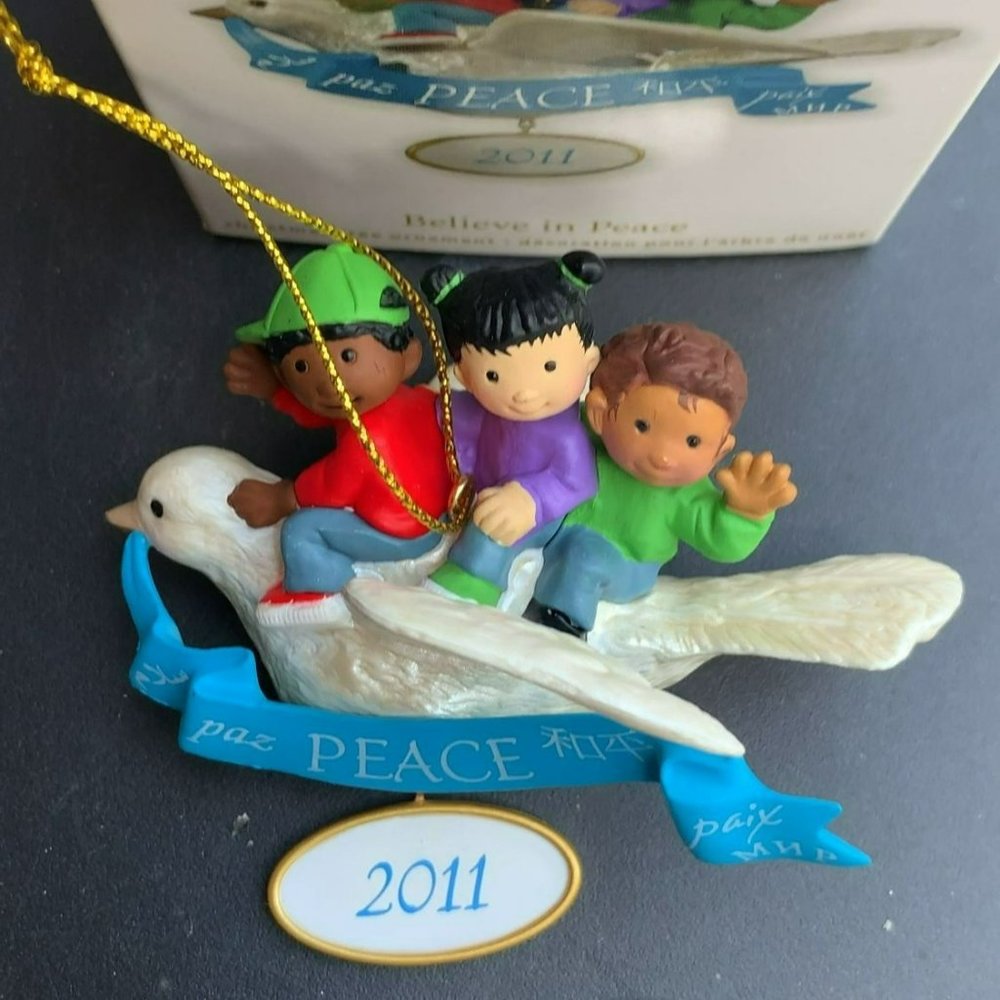 Believe in Peace Hallmark Keepsake Christmas Tree Ornament - 2011